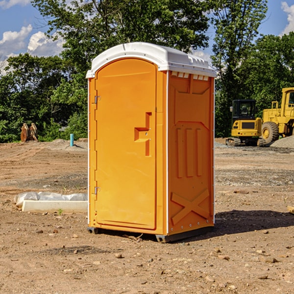 can i customize the exterior of the portable toilets with my event logo or branding in Castalia